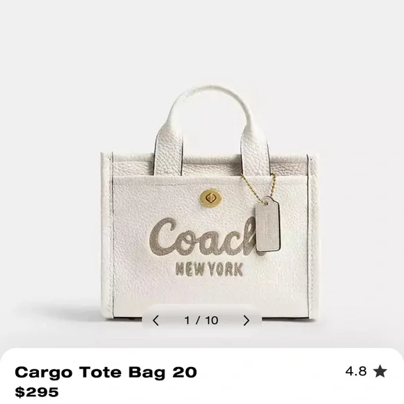 Coach Cargo tote bag 20 
New without tags - Picture 3 of 6